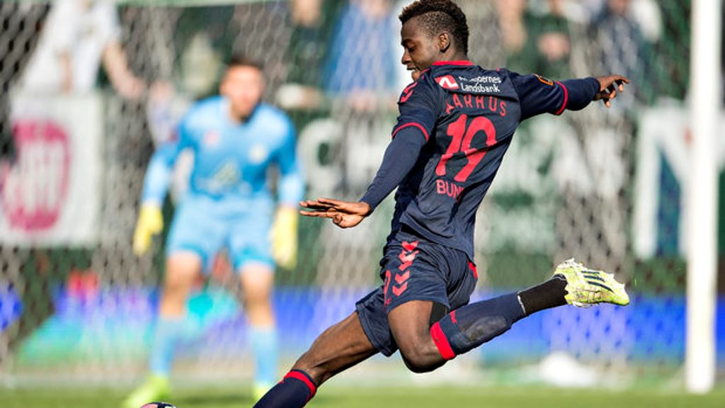 Bundu scores first goal for AGF Aarhus in Danish Superliga
