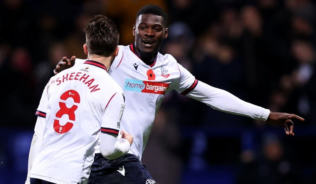 Amadou Bakayoko extends Bolton tally to nine