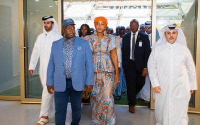 President Maada Bio & First Lady tour Lusail Stadium in Qatar 