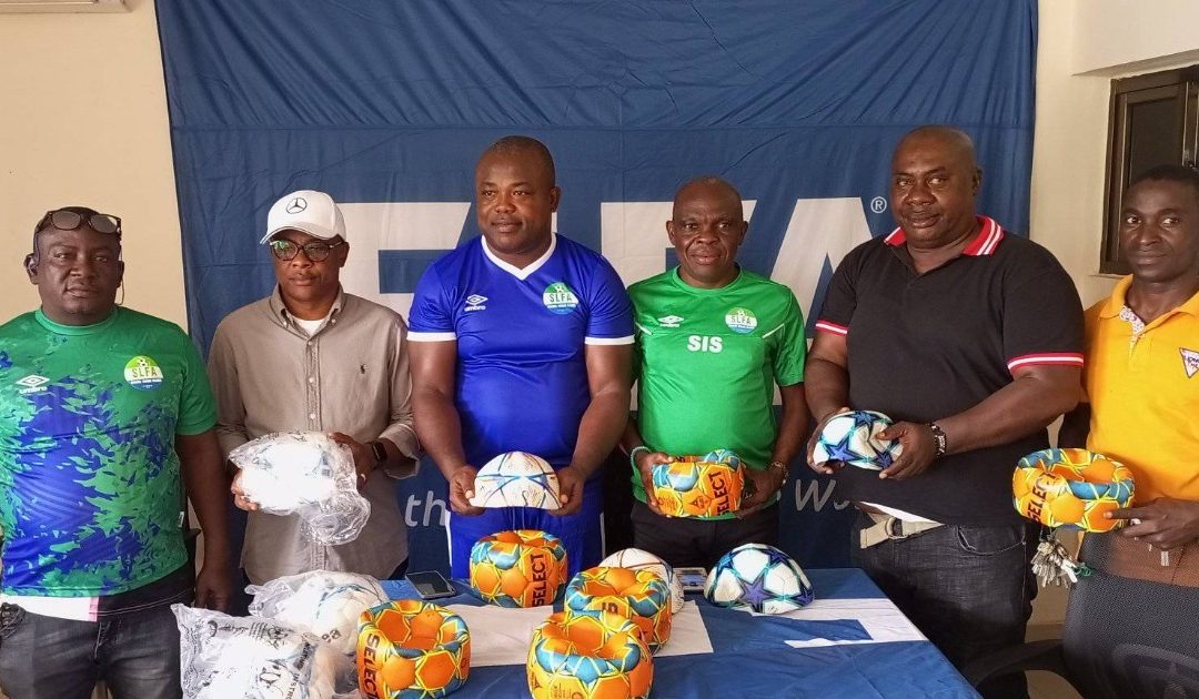 Home-based TM Bah donates 100 balls to SLFA