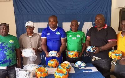 Home-based TM Bah donates 100 balls to SLFA
