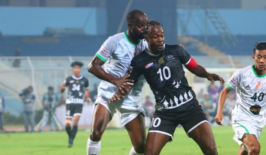 Defender David Simbo enjoying football at Neroca